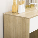 Carrello da Cucina 81x39,6x90,3 cm con Ruote in Legno Naturale-8