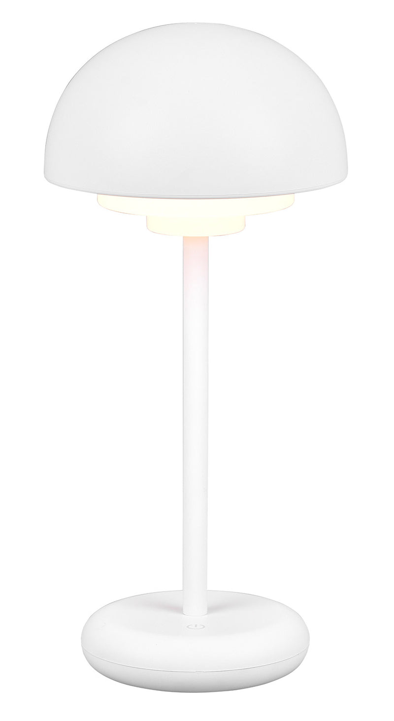 Lampada da Tavolo da Esterno a LED in Plastica Bianco Opaco-1