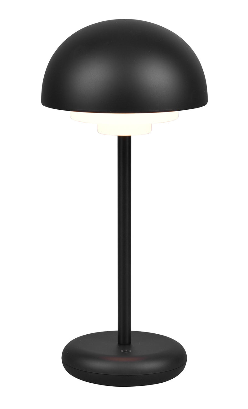 Lampada da Tavolo da Esterno a LED in Plastica Nero Opaco-1