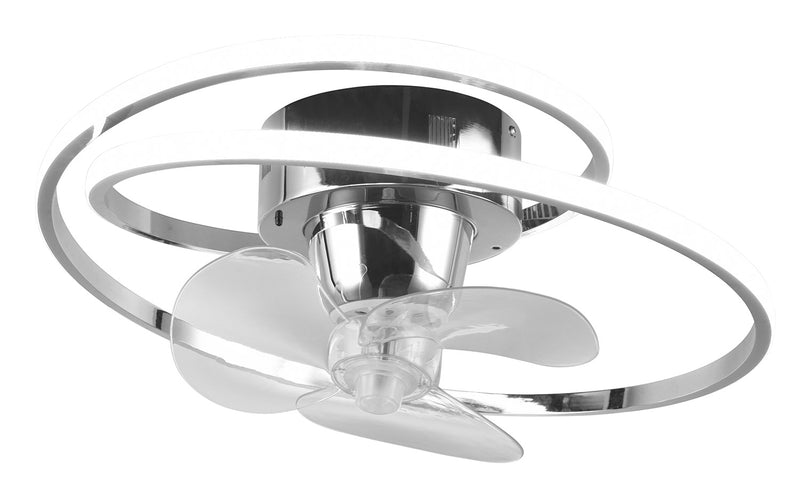 Plafoniera con Ventilatore da Interno a LED Ø50 cm Plastica Cromo-2