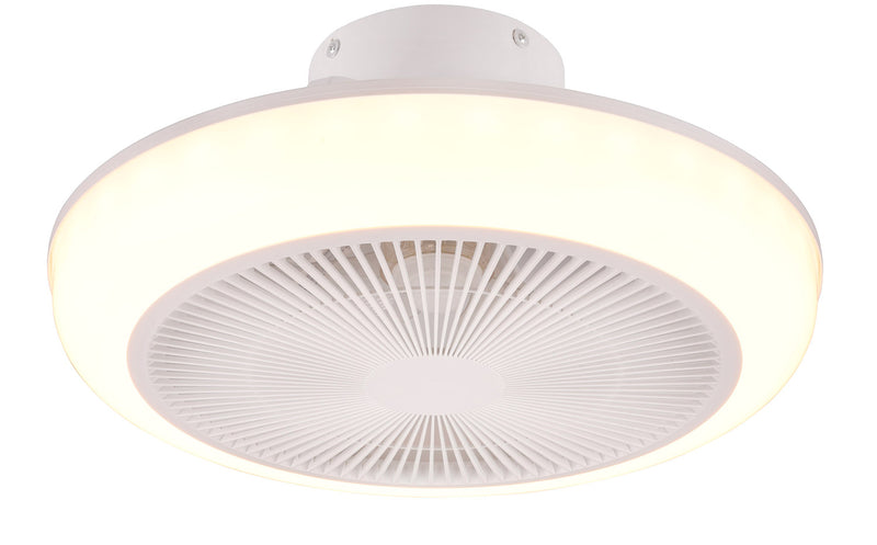 Plafoniera con Ventilatore da Interno a LED Ø46 cm Plastica Bianca-1