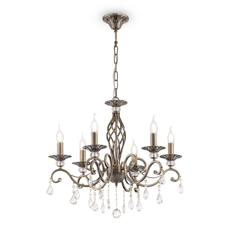 Lampadario Royal Classic in Metallo Grace Ottone-1