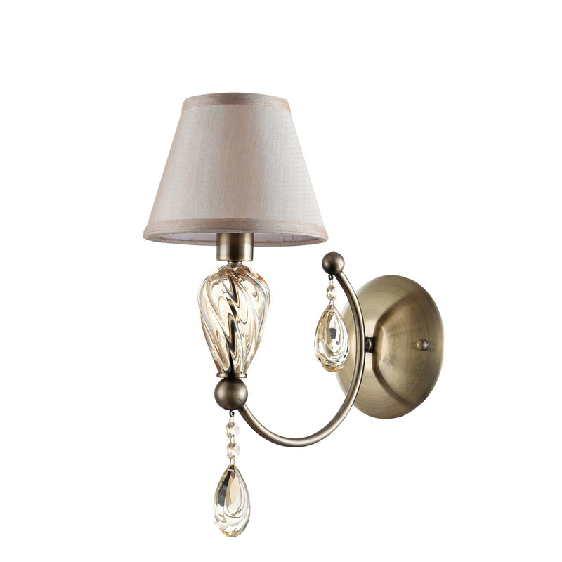 Lampada da parete Royal Classic in Metallo e Vetro Murano Bronzo-4