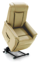 Poltrona Alzapersona Elettrica 2 Motori in Similpelle Beige-1