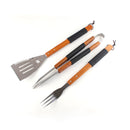 Set 3 Utensili Accessori per  Barbecue in Acciaio Wood -1