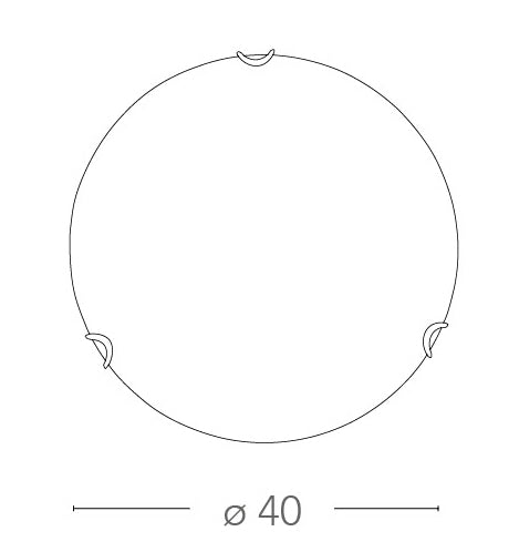 Plafoniera decoro Bianco Tonda Vetro Satinato Interno Classico E27 Ambiente RICAMO/40-3