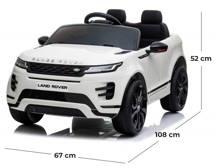 Macchina Elettrica per Bambini 12V Land Rover Evoque Bianca-5