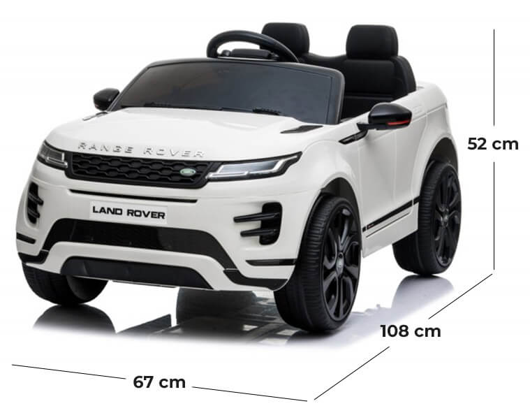 Macchina Elettrica per Bambini 12V Mp4 Land Rover Evoque Bianca-5