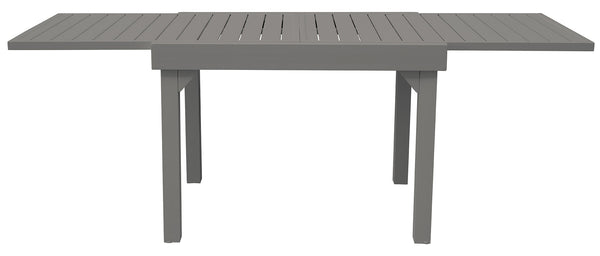 acquista Ausziehbarer Gartentisch 104/208x75x75 cm in taubengrauem Aluminium