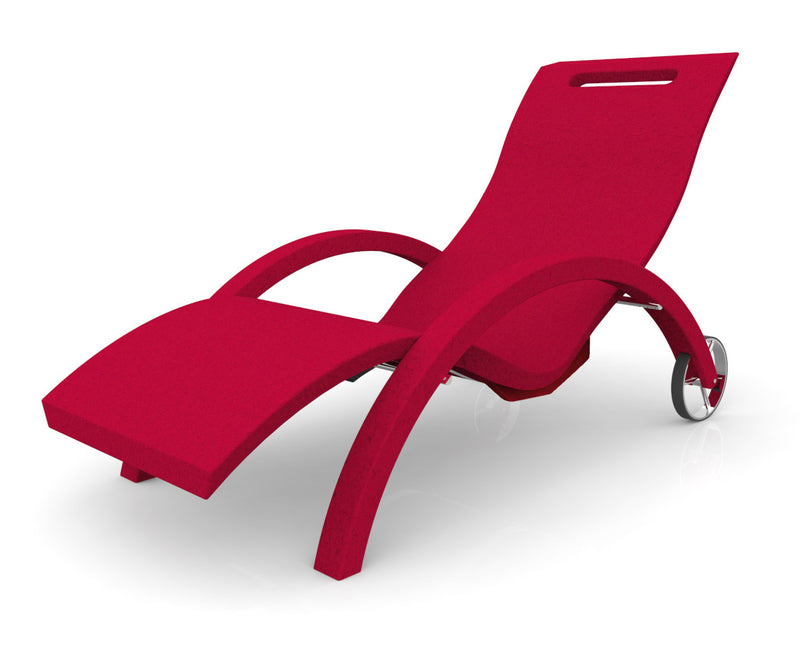 Lettino Chaise Longue da Esterno Giardino Inclinabile con Ruote Arkema Serendipity Cherry-1