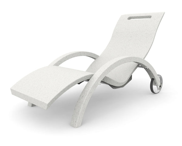 online Lettino Chaise Longue da Esterno Giardino Inclinabile con Ruote Arkema Serendipity Bianca