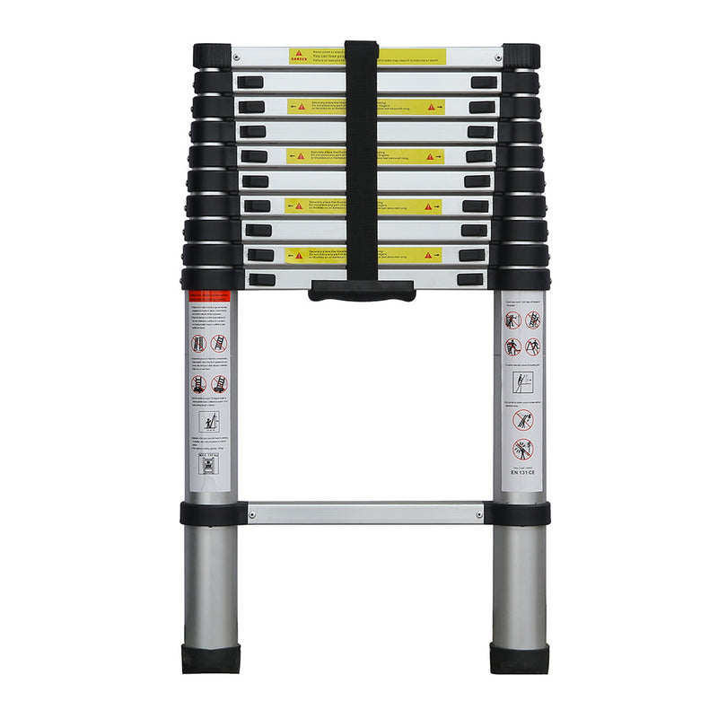 Scala Telescopica Estensibile Salvaspazio 10 Gradini Altezza Max 320 cm-1