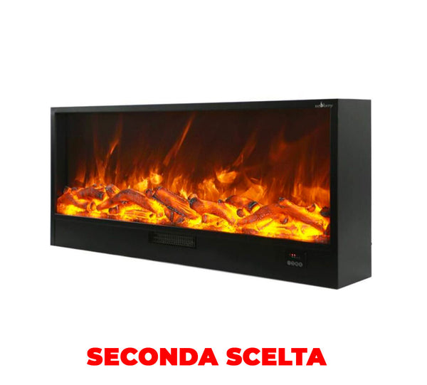 Camino Elettrico da Incasso 50,7x20x150 cm 1500W Effetto Fiamma Sined Vulture Nero Seconda Scelta online