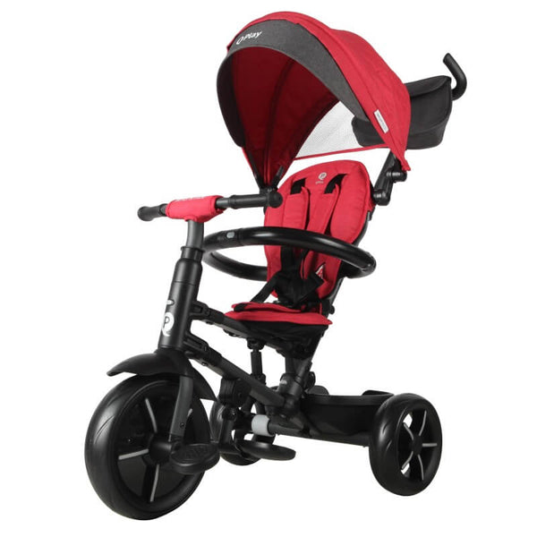 sconto Faltbares Push-Dreirad für Kinder mit verstellbarem Griff Qplay Rito Star Red