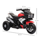 Moto Elettrica per Bambini 6V con 3 Ruote Rosso-3