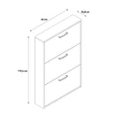 Scarpiera Salvaspazio 3 Ante Doppia Profondità 18 Paia 65x25x119,4 cm in Truciolare Nobilitato Cemento-5