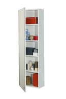 Scarpiera Libreria 5 Ripiani in Melaminico 52,5x23x160cm TFT Sc Bianca Specchio-2