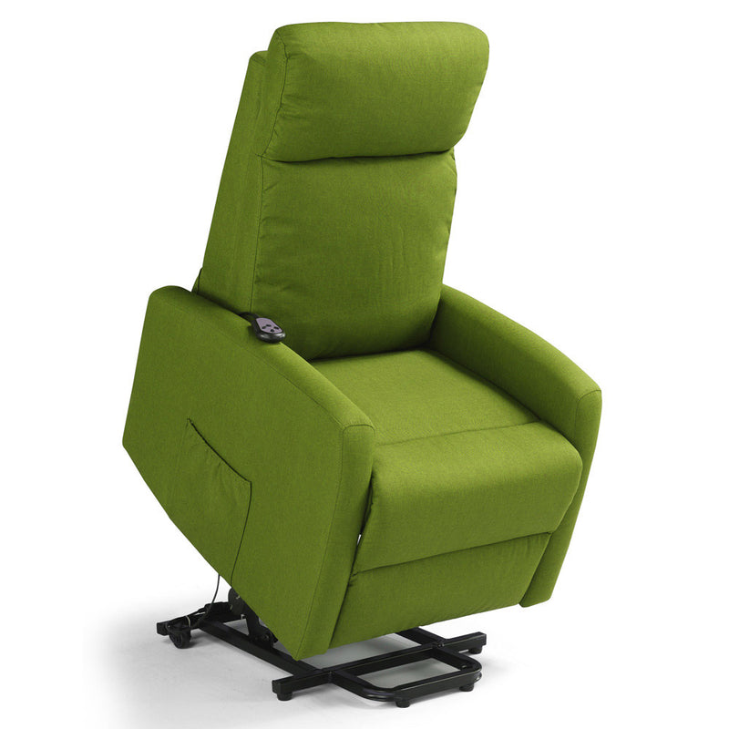 Poltrona Alzapersona Elettrica 2 Motori 67x75x110 cm in Tessuto Seattle Verde Adrenalina-1