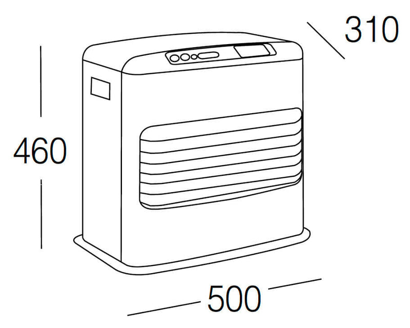 Stufa Elettrica a Combustibile Liquido Portatile 4600W Karlsen Tosai 4600 Grigia-4