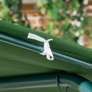 Dondolo 3 Posti da Giardino 172x110x153 cm in Acciaio a Strisce Bianco e Verde-8