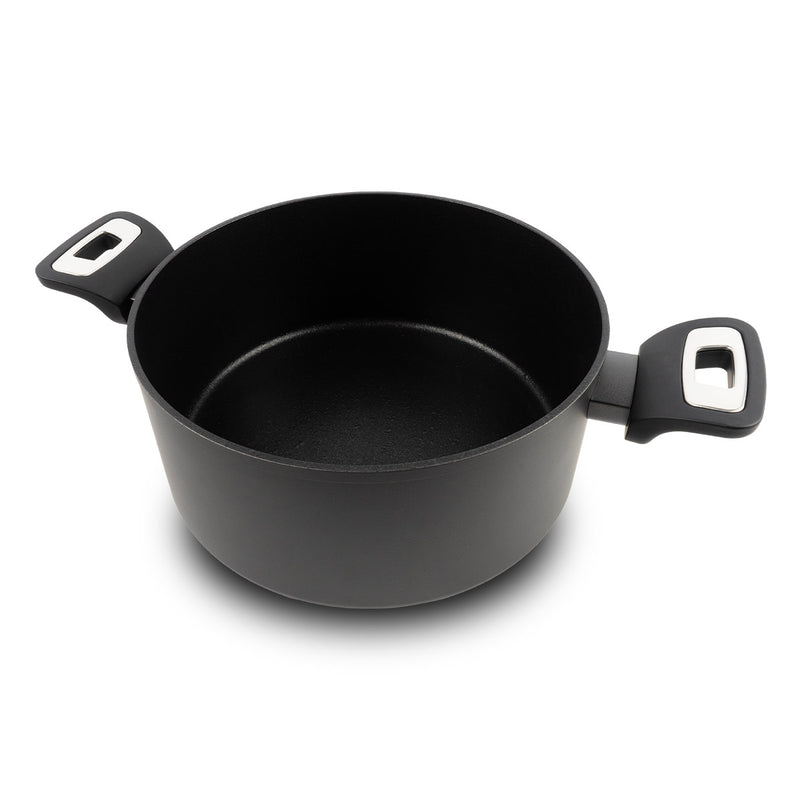 Casseruola 2 Maniglie Ø 24cm Antiaderente Induzione Silex Elegance Black Nero-3