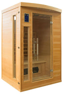 Sauna Finlandese ad Infrarossi 2 Posti 120x123 cm H190 in Legno di Abete Apollon 2-3