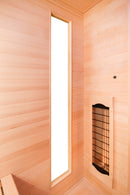 Sauna Finlandese ad Infrarossi 3 Posti 153x128 cm H190 in Legno di Abete Apollon 3-6