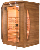 Sauna Finlandese ad Infrarossi 3 Posti 160x160 cm H200 in Legno di Abete Spectra 04C-2