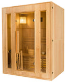 Sauna Finlandese ad Infrarossi 3 Posti 153x110 cm H190 in Legno di Abete Zen 3-2