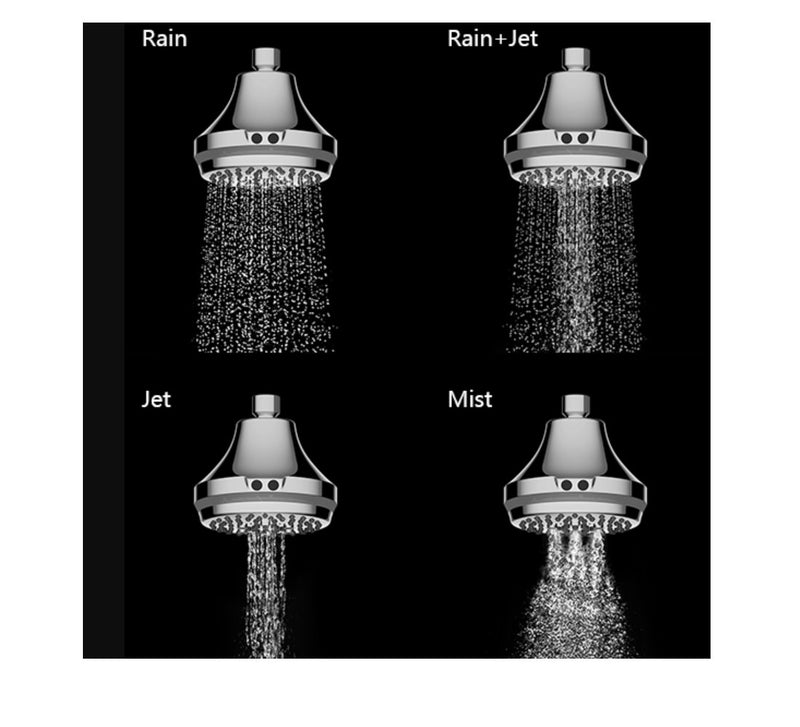 Soffione Doccia Ø12 cm con LED per Controlla Temperatura Acqua Sined  Cromato-3