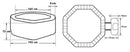 Vasca Idromassaggio da Esterno Semirigida Riscaldata 4+2 Posti con Mobili Ø193x73 cm NetSpa Octopus Marrone-5