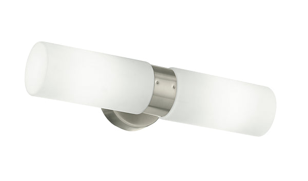 acquista Wandleuchte Metall Nikel Glas zylindrische Diffusoren Lampe über Badezimmerspiegel E14 Intec SPOT-B-JOY