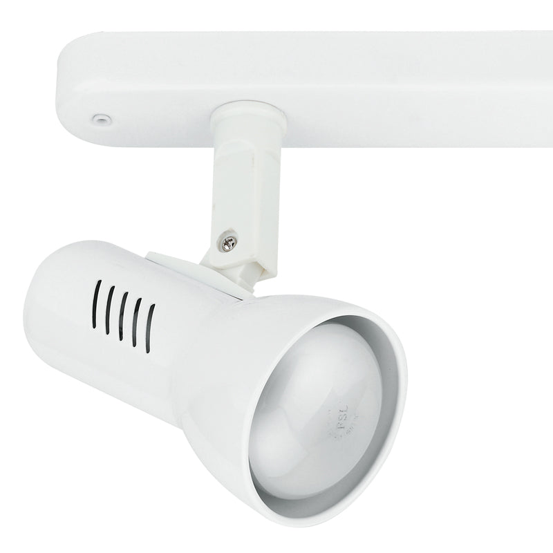 Faretti 2 Spot Metallo Bianco Luci Orientabili E27 Intec SPOT-CARRERA-2-2