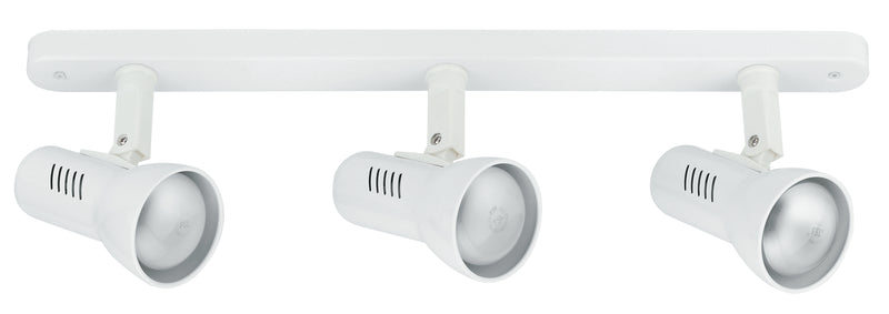 Faretto Spot 3 Luci Orientabili Metallo Bianco E27 Intec SPOT-CARRERA-3-1