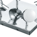 Faretti Spot 4 Luci Base Quadrata Metallo Cromato Policarbonato Led 20 watt 4000 kelvin Intec SPOT-CAYENNE-PL4-3