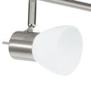 Faretto Spot Sei Luci diffusori Vetro Metallo Nikel Led 30 watt Luce Naturale Intec SPOT-CENTURY-6-2