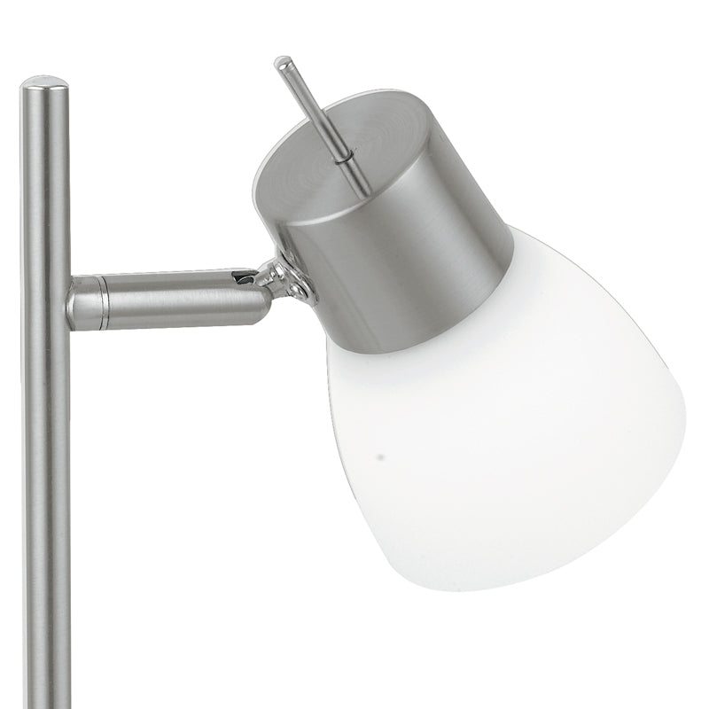 Lumetto per Comodino Metallo Nikel Diffusore Lampada Led 5 watt Luce Naturale Intec SPOT-CENTURY-L1-2