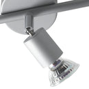 Faretto Spot Tre Luci Orientabili Metallo Silver Moderno Led 9 watt GU10 Luce Naturale Intec SPOT-COOPER-3-3