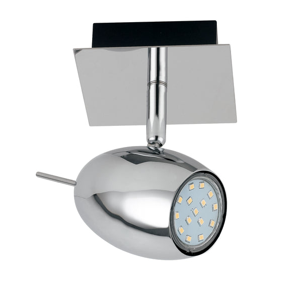 Strahler Rund Metall Chrom Innen Modern Led 5 Watt Warmes Licht Intec SPOT-MADRID-1 sconto