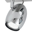 Faretto Tre Luci Spot Tonde Metallo Cromato Led 15 watt Luce Calda Intec SPOT-MADRID-3-2