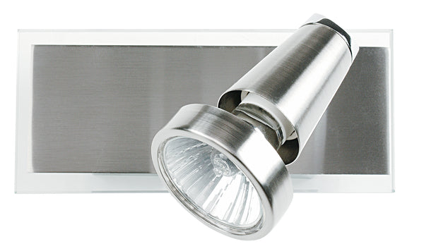 sconto Strahler Metall Nikel Glasrahmen Wandleuchte Moderne Led 3 Watt GU10 Warmes Licht Intec SPOT-MIAMI 01