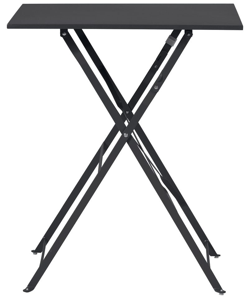 Tavolino Quadrato Pieghevole da Giardino 60x60x72 cm in Ferro Antracite-3