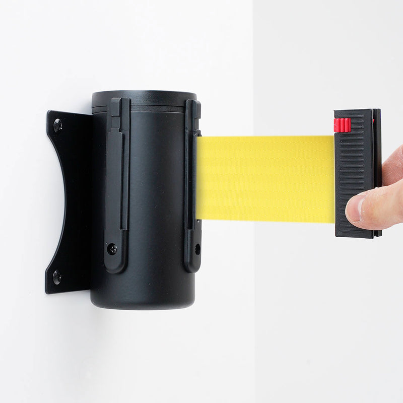 Tendinastro da Parete 3 m con Clip di Chiusura Nastro Giallo-1