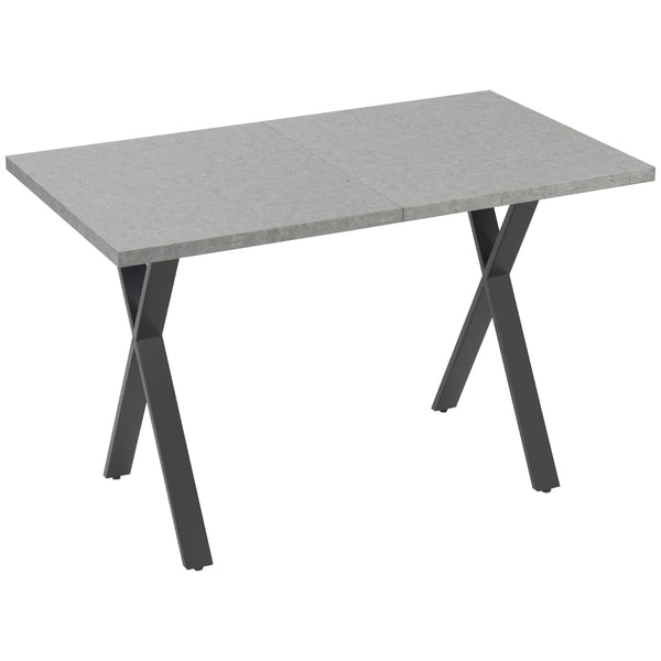 Tavolo da Pranzo per 4 persone 120x70x76 cm Piano Effetto Roccia acquista