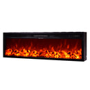 Camino Elettrico da Incasso 40x128x18 cm Effetto Fiamma 1500W Tanzania-1