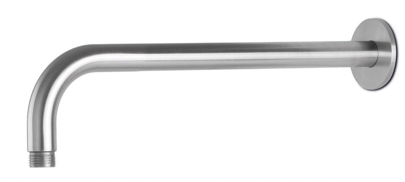 Braccio Soffione Doccia Tondo 30 cm in Acciaio Inox Satinato Nilo-1