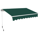 Tenda da Sole Barra Quadra 200x300 cm Tessuto in Poliestere Verde Unito-1