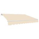 Tenda da Sole Barra Quadra 200x300 cm Tessuto in Poliestere Beige Unito-1