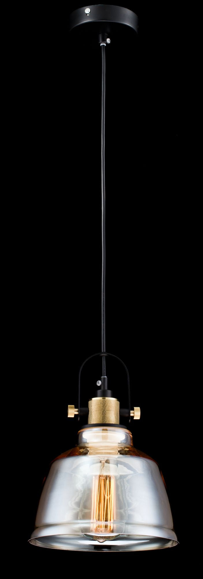 Lampada pendente Pendant in Metallo Irving Nero-2