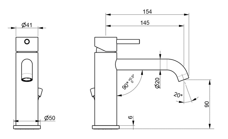 Rubinetto Miscelatore Monocomando Lavabo con Scarico in Acciaio Inox Satinato Nilo-2